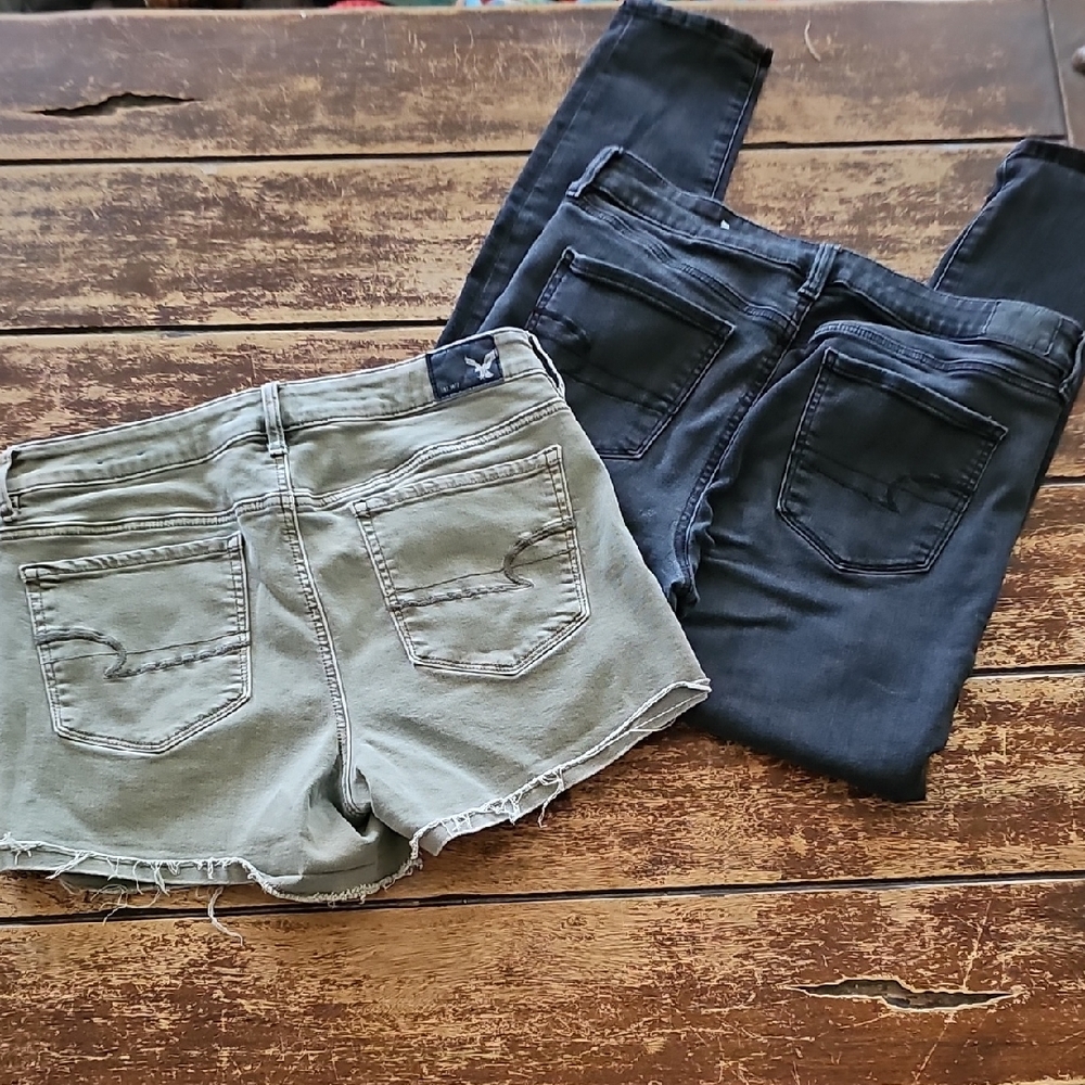 American Eagle Denim Shorts and Jeans Set